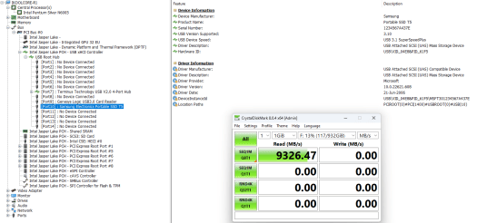 Samsung Portable SSD T5 9326MB per second