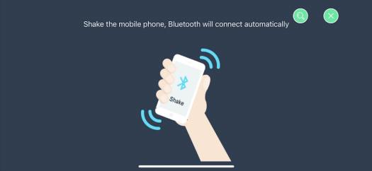 Shake Smartphone Connect Bluetooth