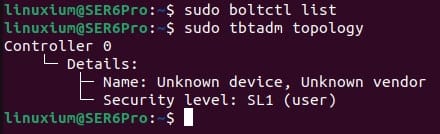 Ubuntu 22.04 Active Thunderbolt 3 cable