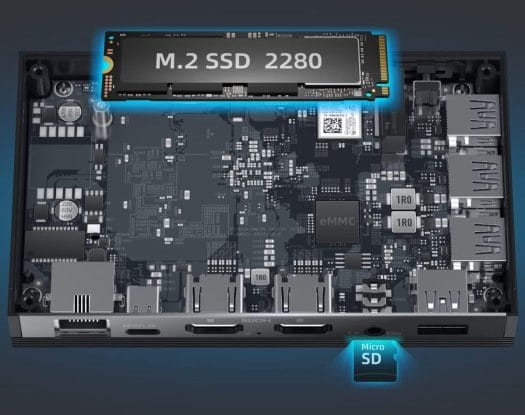 Ultrathin mini PC M.2 SSD