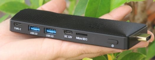PC STICK USB miroSD card slot power button