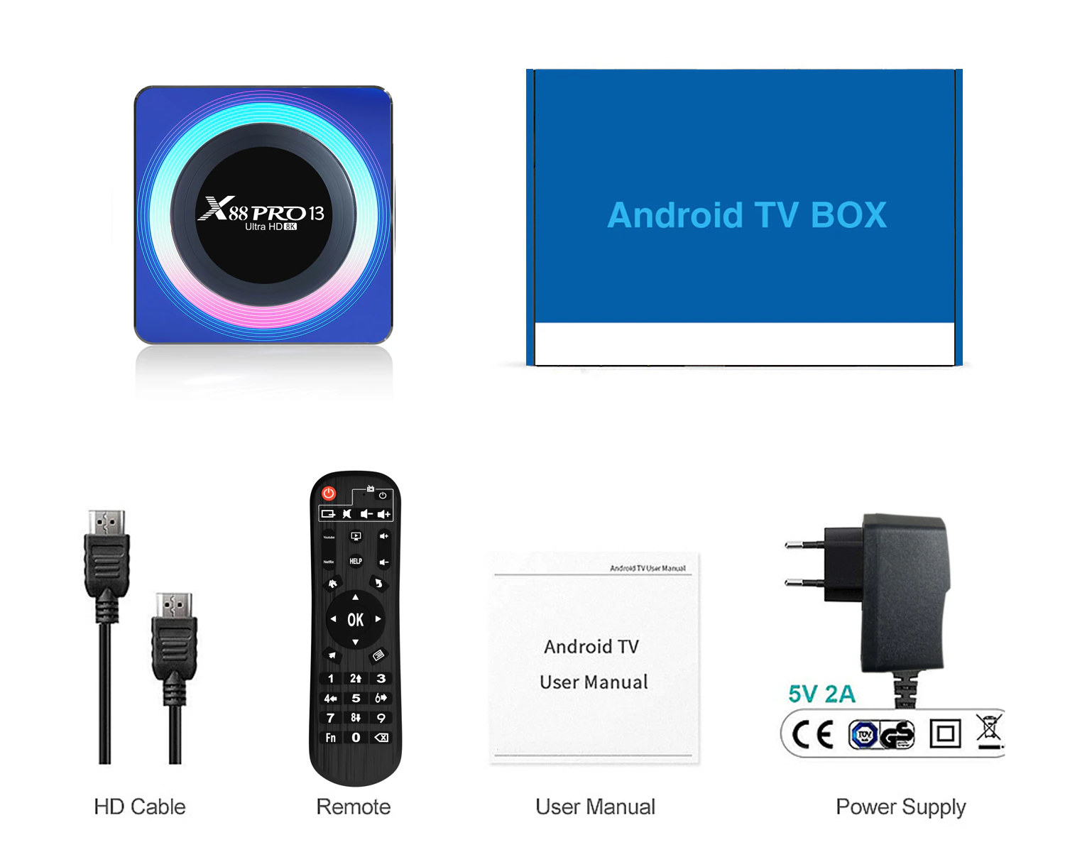 2023 NUOVO TV Box Android 13. Smart TV Box 4G 64 GB 8K H96 MAX