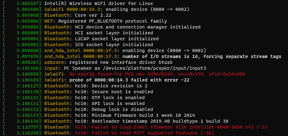 Beelink EQ12 linux iwlwifi errors