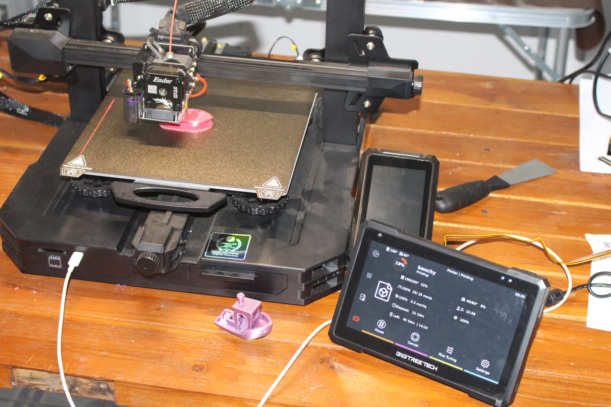 Review of BIGTREETECH Pad 7 Klipper pad with Creality Ender-3 Pro