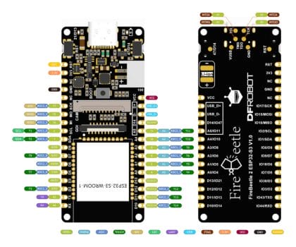 FireBeetle 2 ESP32-S3 camera board ships 16MB flash, 8MB PSRAM, PCB or ...