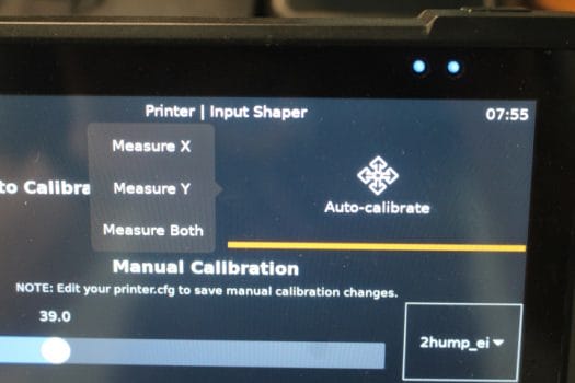 Input Shaper Measure X Measure Y