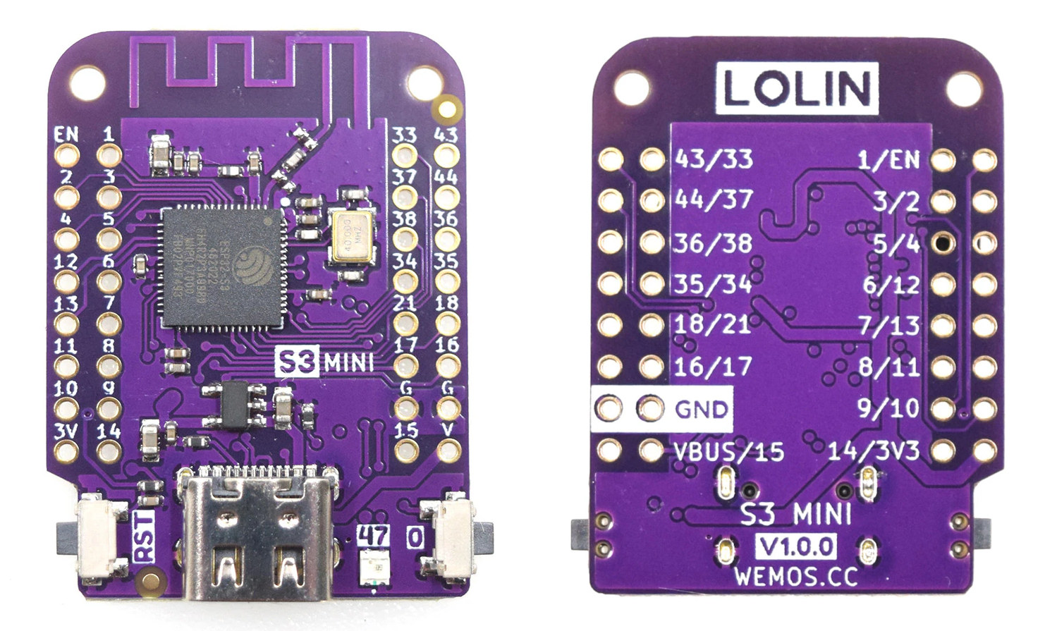 Lolin S3 Mini - Tiny $5 ESP32-S3 board follows Wemos D1 Mini form
