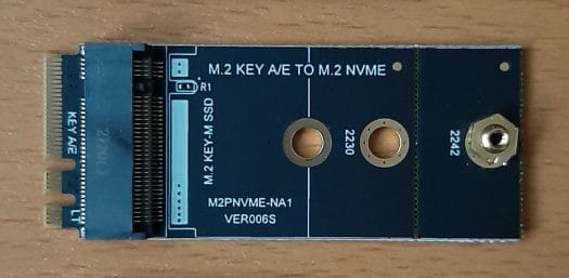 M2 Key A/E to M2 Key M adapter