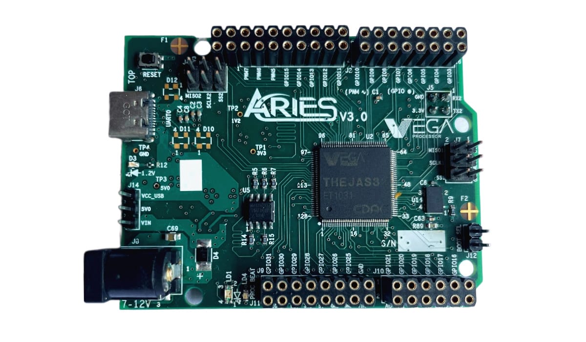 ARIES V3.0 Development Board Features India-made VEGA RISC-V Processor ...