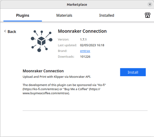 Moonraker Connection Plugin
