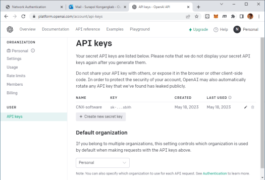 openai API key