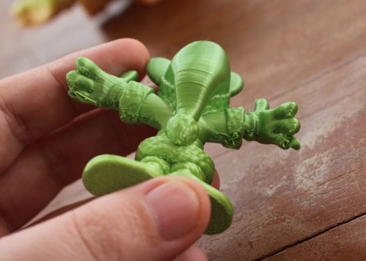 small 3d printed figurine filament seen