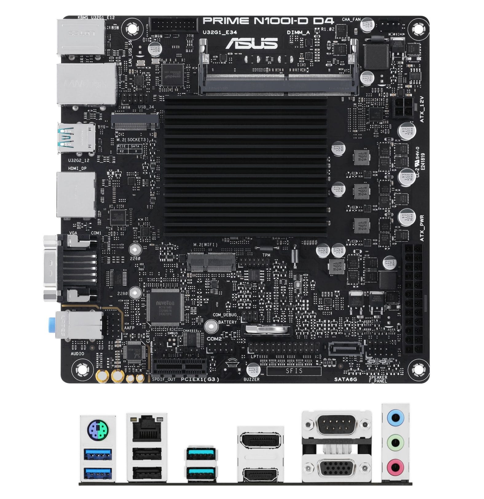 ASUS PRIME N100ID D4 An Intel Processor N100 miniITX motherboard