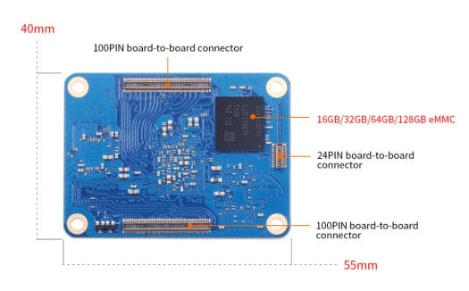 Orange Pi Compute Module 4 board to board connectors