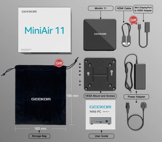 MiniAir 11 Package Content