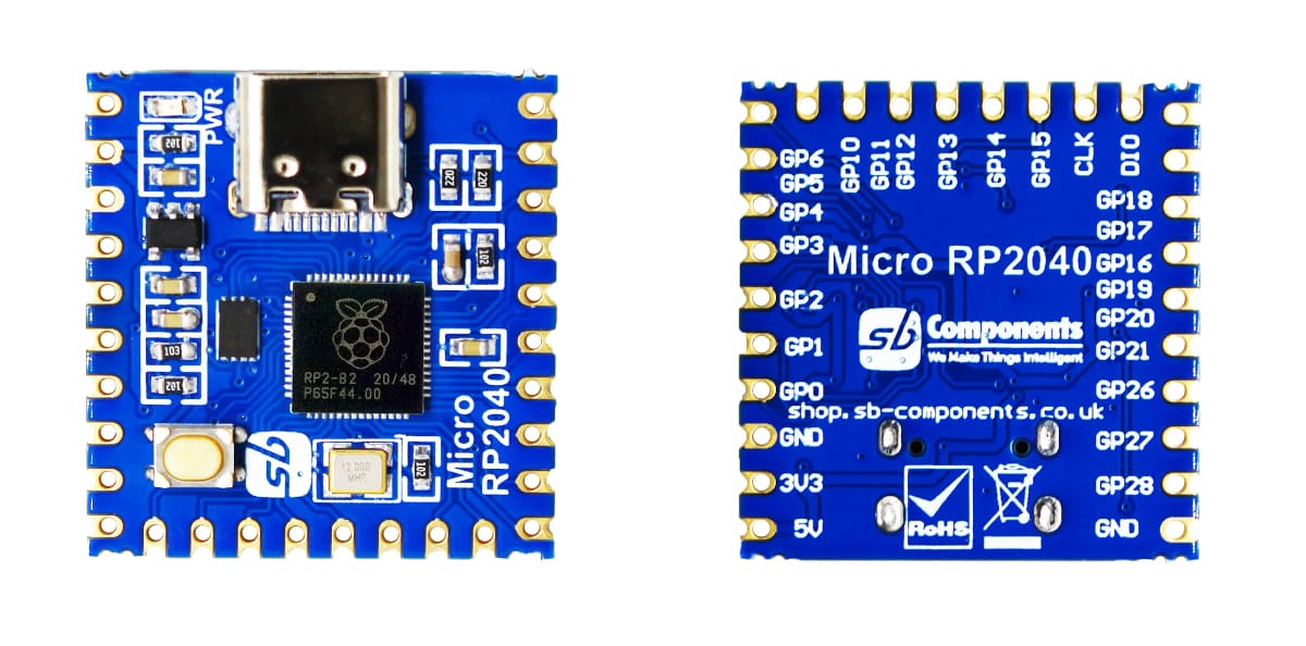 Micro RP2040 is a tiny Raspberry Pi RP2040 module with a USB Type-C ...