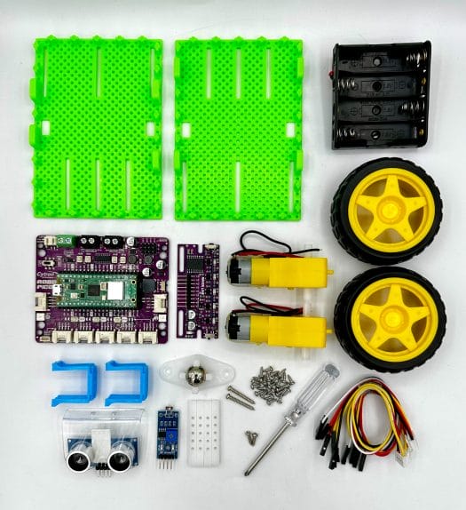 Robo Pico Raspberry Pi Pico W robot kit parts
