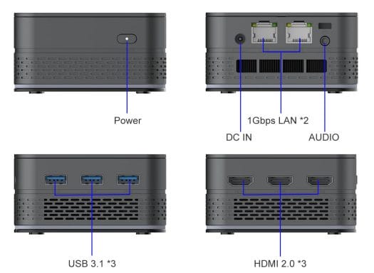 T9 Plus mini PC dual Ethernet triple HDMI