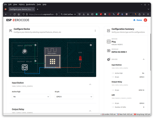 ESP ZeroCode Configure Device