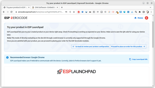 ESP32 firmware Try in LaunchPad