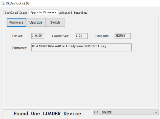 RKDevTool flash firmware to eMMC