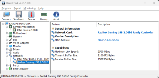 Realtek Gaming USB 2.5 GbE Windows 11