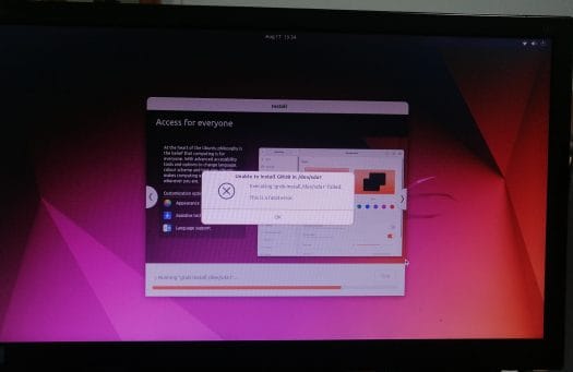 Ubuntu 22.04 fail to install grub