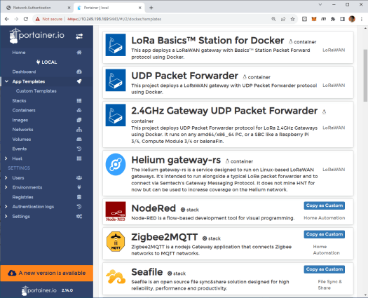 Wisgate Connect Portainer App Templates