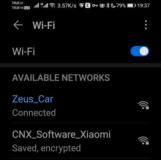 Zeus Car WiFi connection