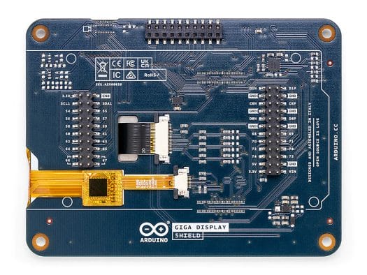 Arduino GIGA Display Shield bottom Arduino GIGA Display Shield bottom