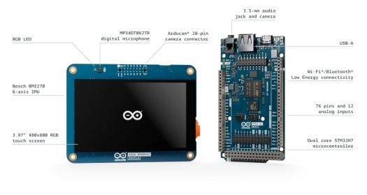 Arduino GIGA R1 WiFi touchscreen display shield Arduino GIGA R1 WiFi touchscreen display shield
