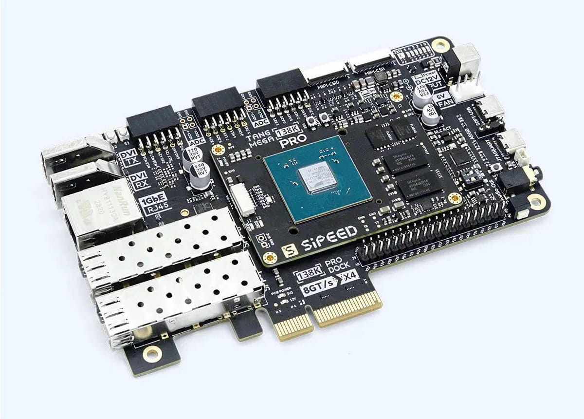 Sipeed Tang Mega 138K Pro Dock features GOWIN GW5AST FPGA + RISC-V