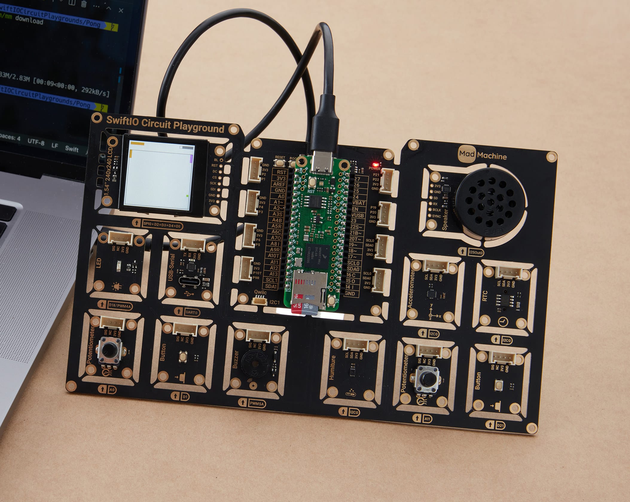 SwiftIO Circuit Playground relies on Apple Swift programming for IoT projects (Crowdfunding)