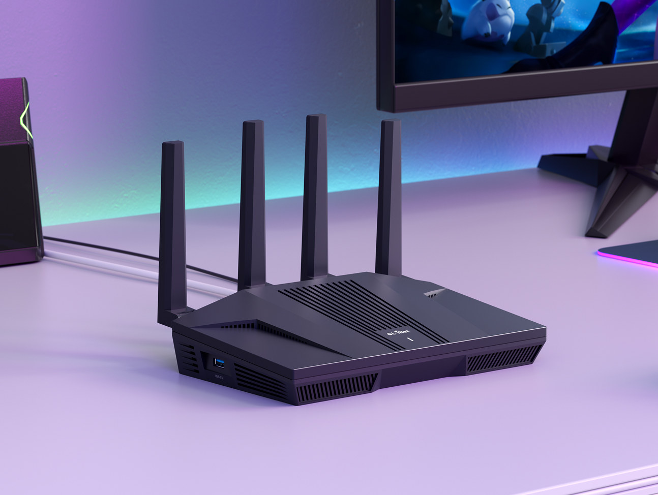 GL.iNet Flint2 AX6000 router supports up to 900 Mbps WireGuard VPN