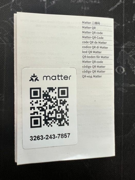 Matter QR code