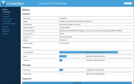 cluster box openwrt luci dashboard cluster box openwrt luci dashboard