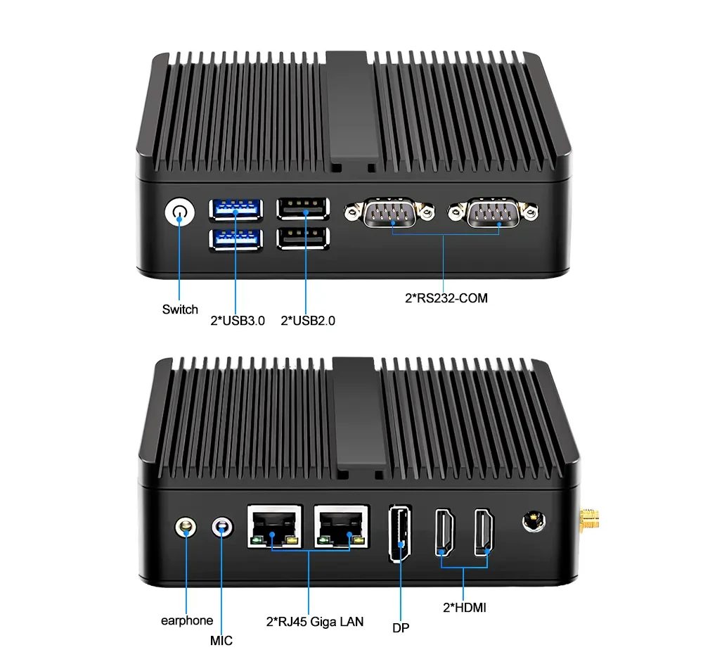 Barebone M4 fanless mini PC features Intel Processor N100 for $106 and up -  CNX Software