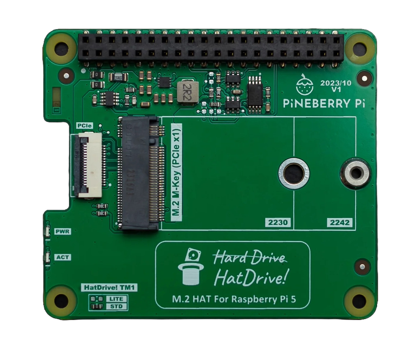 Raspberry Pi 5 gets an M.2 PCIe HAT - Meet PineBerry Pi HatDrive - CNX  Software