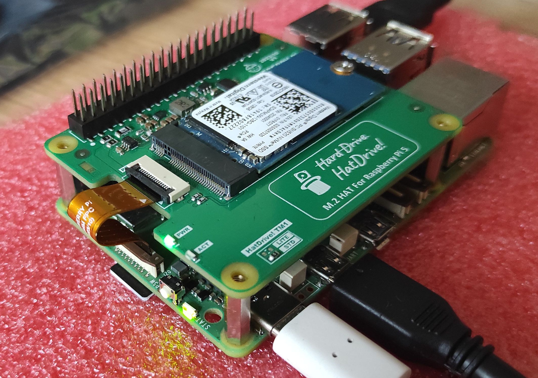 An M.2 PCIe HAT for Raspberry Pi 5
