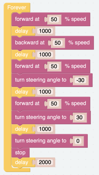 EzBlock Studio Robot Move Code