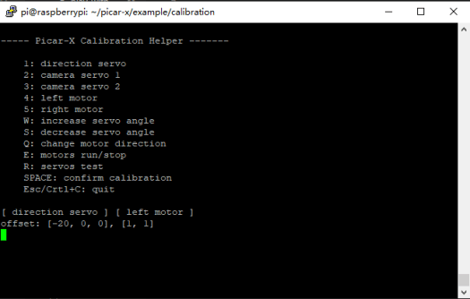 PICAR-X Calibration