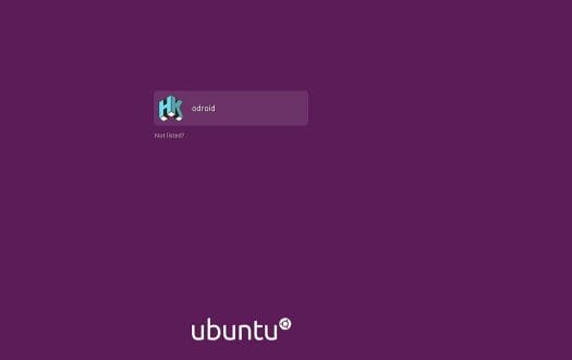 hardkernel ubuntu login screen