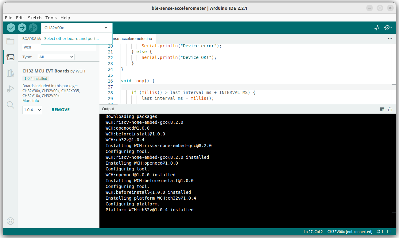 WCH RISC-V microcontrollers can now be programmed with the Arduino