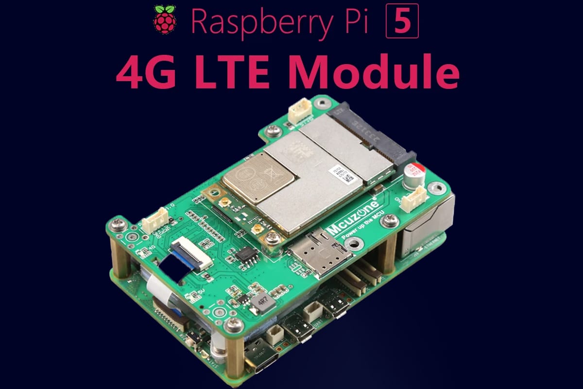 Pi5 PCIE 4G LTE Module with USB