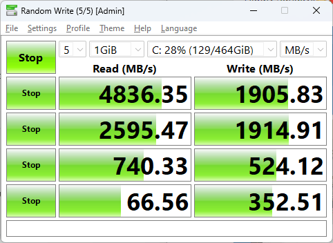 500GB NVMe SSD CrystalDiskMark