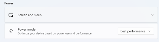 Beelink SEi12 Power mode Best performance