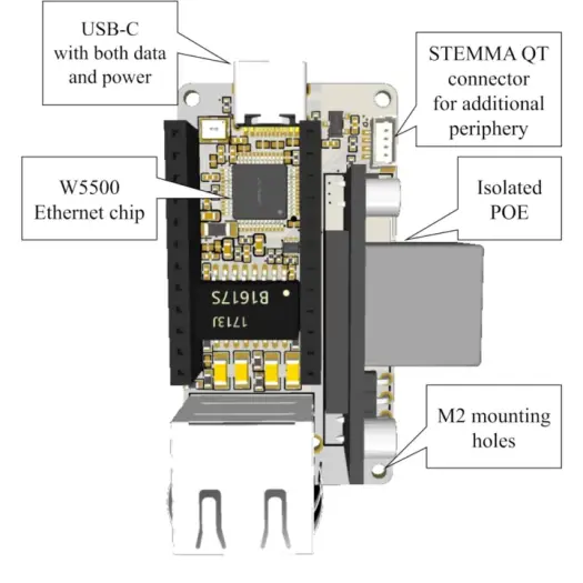 ESP32-C6 board with PoE Ethernet