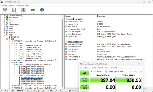 GEEKOM A7 USB 3.2 port speed