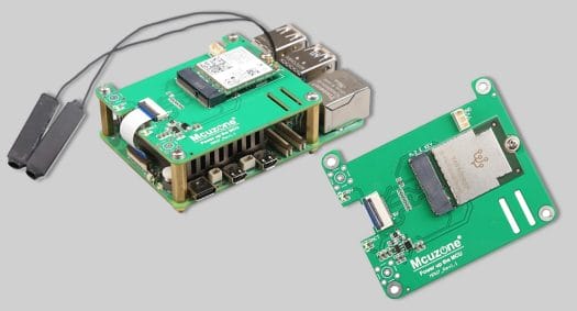Mcuzone MPW7 M.2 E-key Wi Fi 7 HAT for RPi 5 (with Google TPU support)