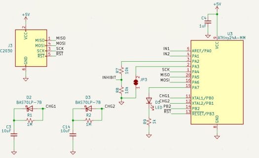 Ovrdrive USB microcontroller schematic